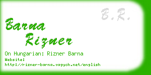 barna rizner business card